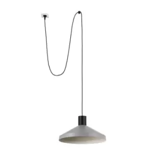 image of Kombo Grey Dome Pendant Lamp Ø400 With Plug