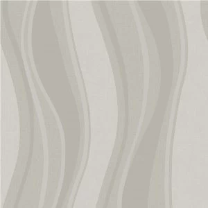 Image of Graham and Brown Super Fresco Elan Wallpaper /Silver