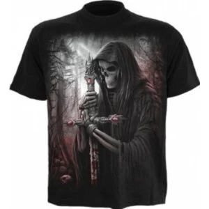 Image of Spiral Soul Searcher T-Shirt Medium Black
