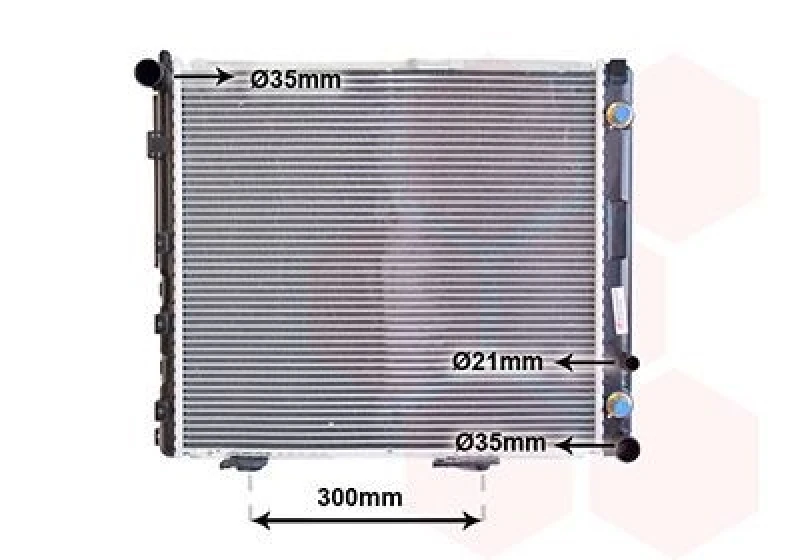 Image of VAN WEZEL Engine radiator VAN WEZEL 30002068