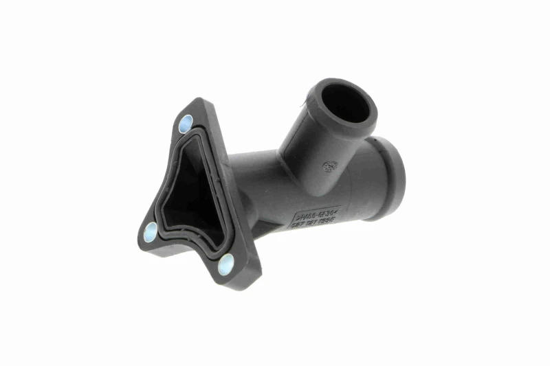 Image of VAICO V10-0289 Coolant Flange Plastic, Original VAICO Quality Plastic Coolant Flange (3219)