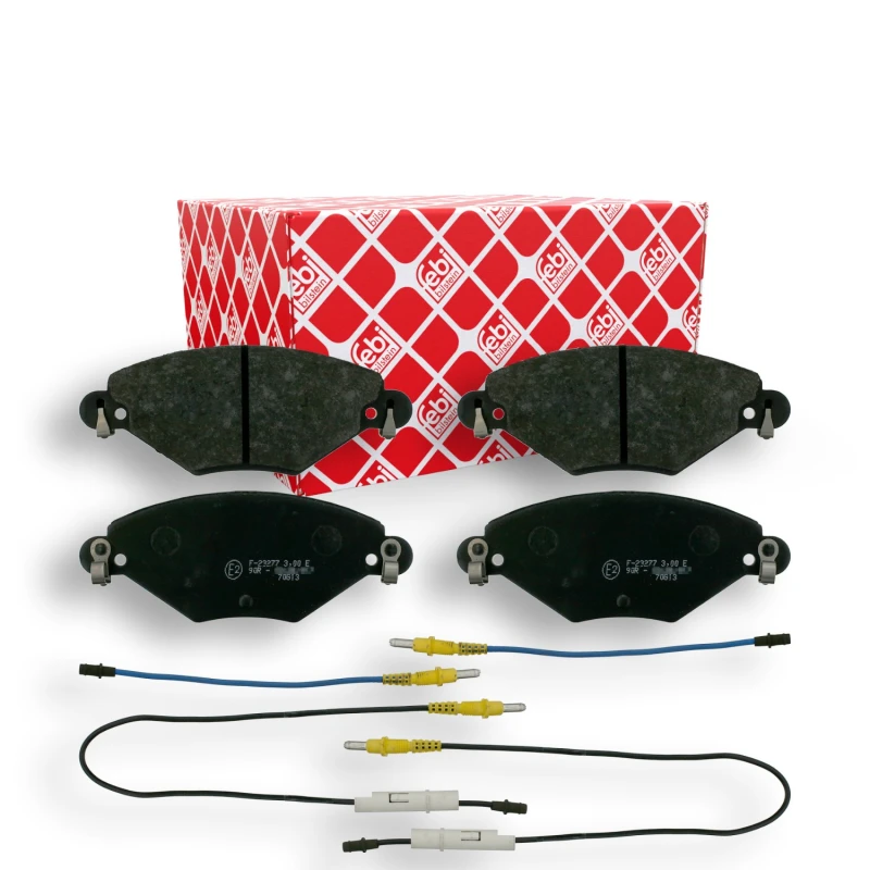 Image of FEBI BILSTEIN 16417 Brake pad set Front Axle, incl. wear warning contact Brake Pad Set,disc brake (402)