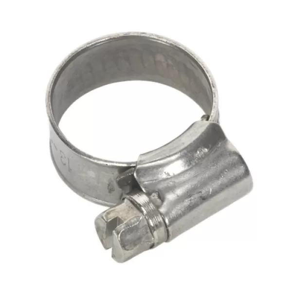 image of Genuine SEALEY SHCSSM00 Hose Clip Stainless Steel &#216;13-19mm Pack of 10