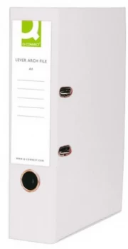 Image of Q Connect Lever Arch File A4 Polypropylene White - 10 Pack