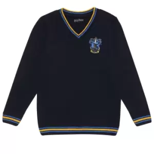 image of Harry Potter Boys Ravenclaw Knitted Jumper (11-12 Years) (Navy)