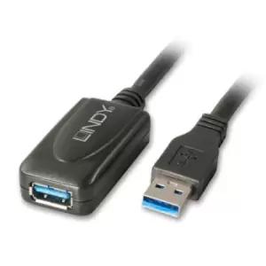 Image of Lindy 5.0m USB 3.0 M/F USB cable 5m USB 3.2 Gen 1 (3.1 Gen 1) USB A Black