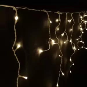 Image of Premier Decorations Ltd - 640 LED 16m Premier Christmas Outdoor 8 Function Icicle Lights in Warm White