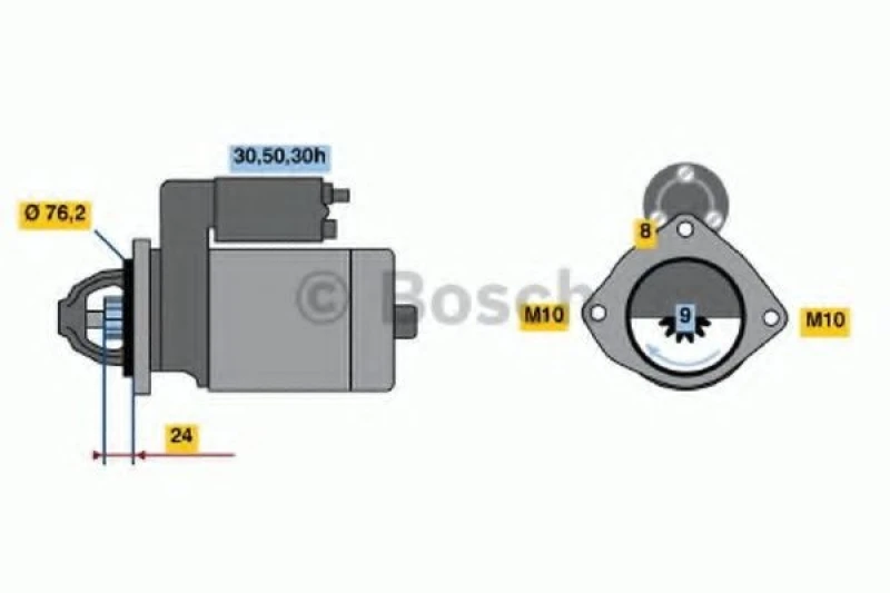 Image of Starter motor Bosch 0 986 017 300