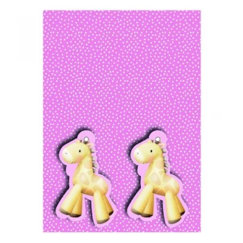 image of Pink Baby Giraffe Gift Wrap and Tags Pack of 12 27231-2S2T