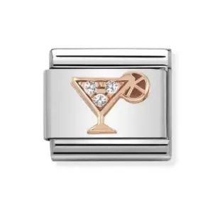 image of Nomination Classic Rose Gold CZ Cocktail Charm