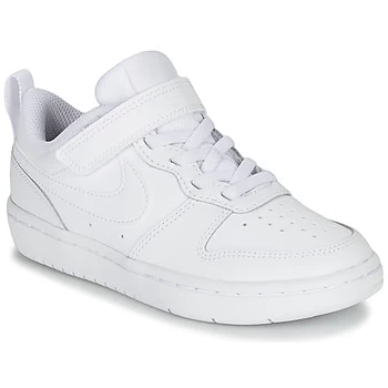 Image of Nike COURT BOROUGH LOW 2 PS boys's Childrens Shoes Trainers in White - Sizes 11 kid,11.5 kid,10 kid,11 kid,12 kid,1 kid,2 kid,10.5 kid,11.5 kid,13.5 k