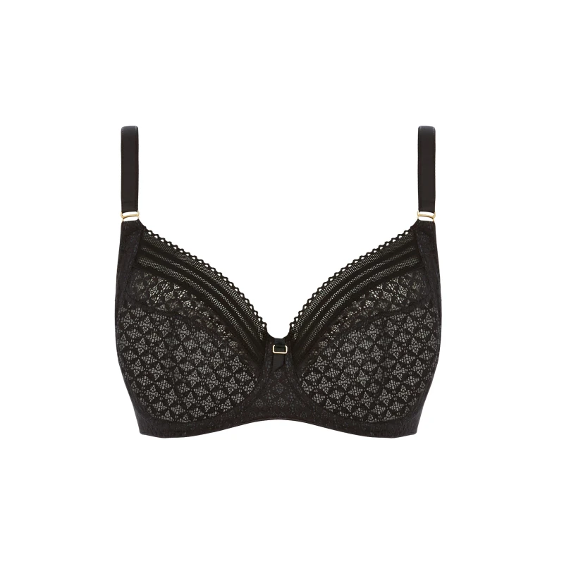Image of Freya Viva Lace Underwired Side Support Bra Lace Noir female 32E