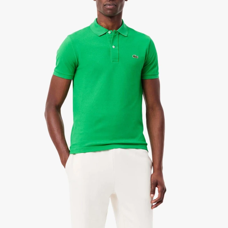 Image of Lacoste Slim Fit L.12.12 Piqu Polo Shirt - Green Green XS