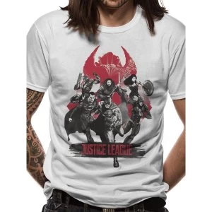 Image of Justice League Movie - Fight Mens Medium T-Shirt - White