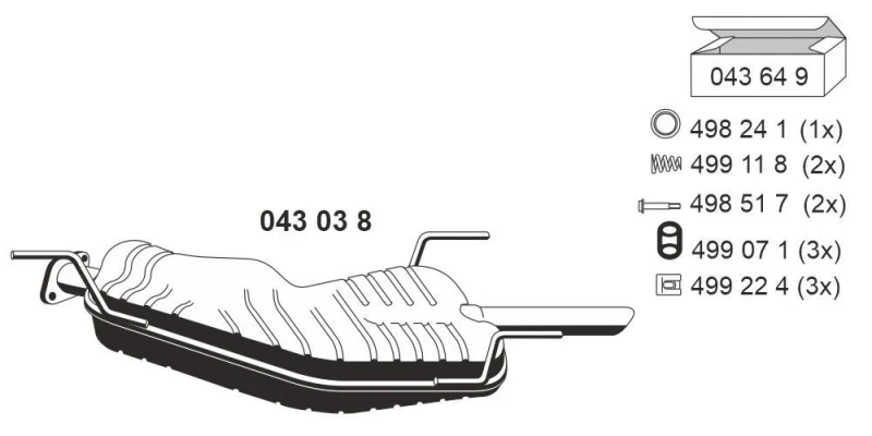 Image of Rear silencer ERNST 043038