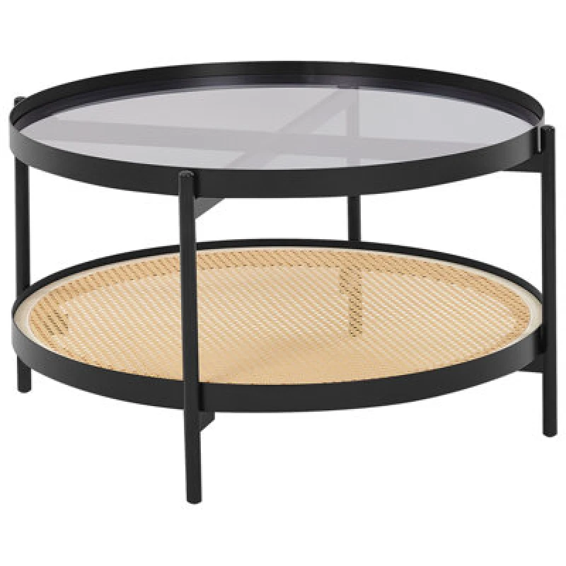 Image of Beliani Coffee Table Reno Tempered Glass Black