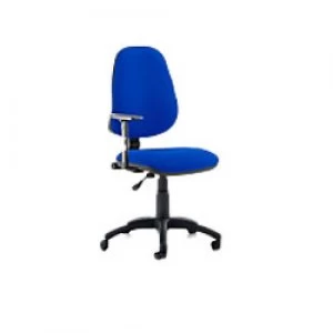 Image of Task Office Chair Eclipse I Lever Blue Fabric With Height Adjustable Arms