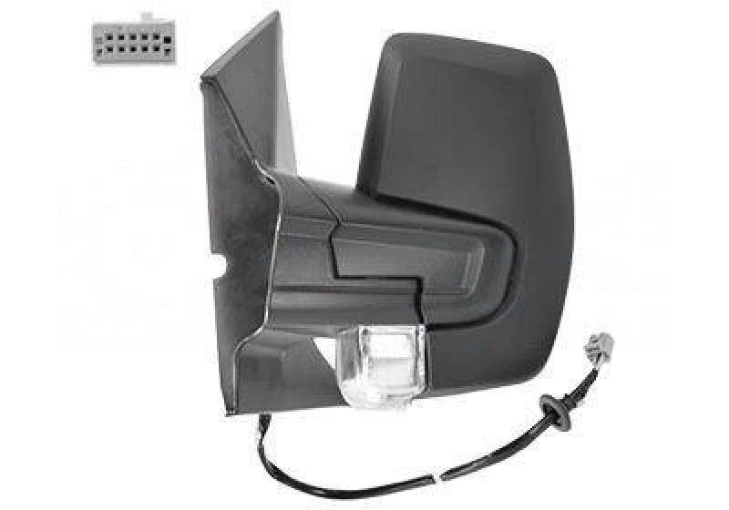 Image of VAN WEZEL 1989805 Wing mirror * HAGUS * Left, black, Heatable, Rough Outside Mirror (50)
