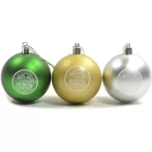 image of Celtic Three Pack Christmas Baubles