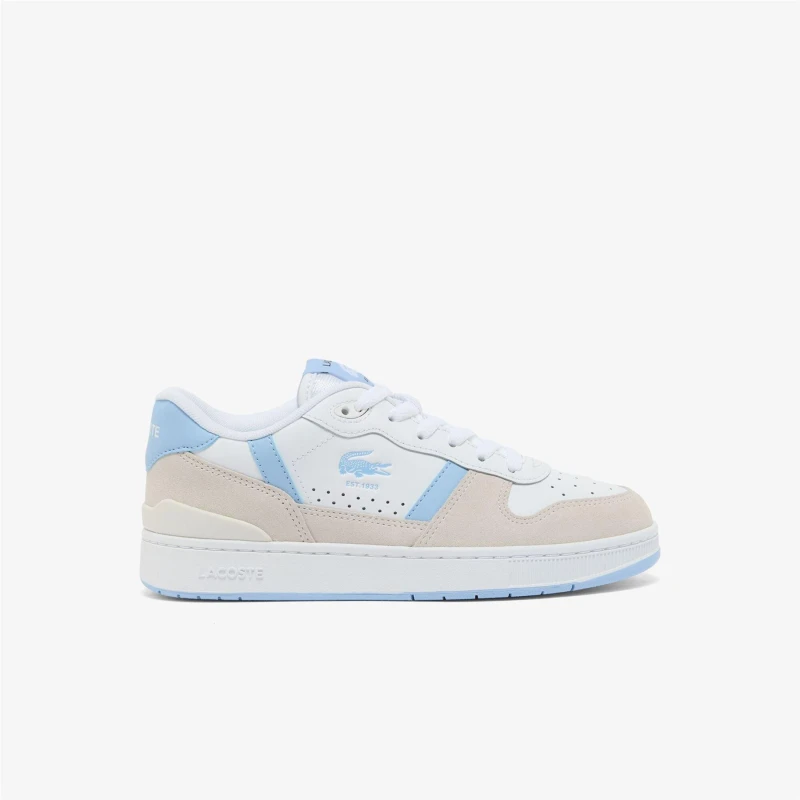 Image of Lacoste T-Clip Set Trainers White Blue female UK 3