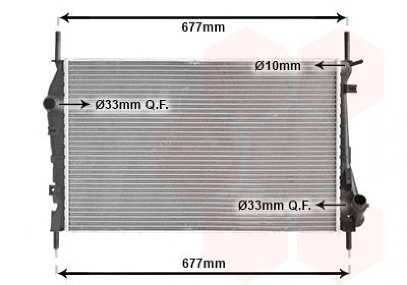 Image of VAN WEZEL Engine radiator VAN WEZEL 18002337