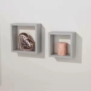 image of Set of 2 wall cubes - light grey