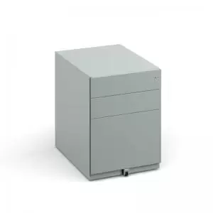 image of Bisley wide steel pedestal 420mm wide - silver