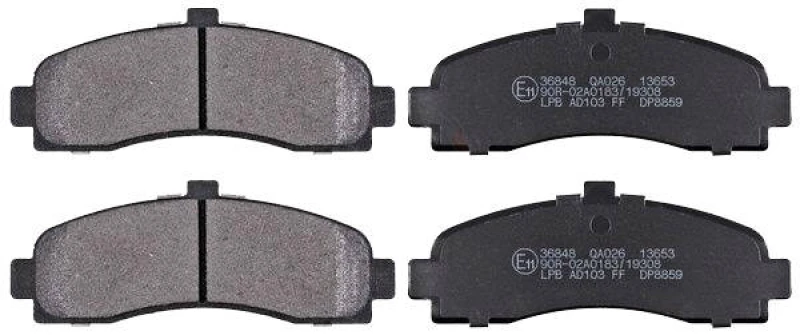 Image of A.B.S. 36848 Brake pad set without integrated wear sensor Brake Pad Set,disc brake (402)
