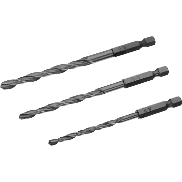 image of Irwin 3 Piece HSS Drill Bit Hex Shank Bit Set