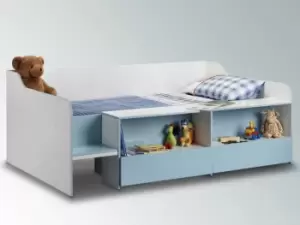 image of Julian Bowen Stella 3ft Single Blue and White Cabin Bed Frame