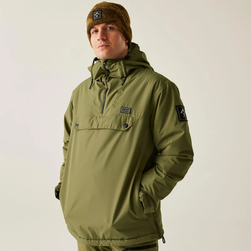 Image of Dare 2b Dare 2b Men Freeride Overhead Waterproof Breathable Insulated Skiing Jacket in Green Size: 3X-Large Green XXXL Male 5063516186489