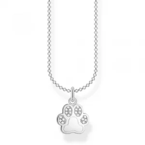 THOMAS SABO Silver Cubic Zirconia Paw Print Necklace...