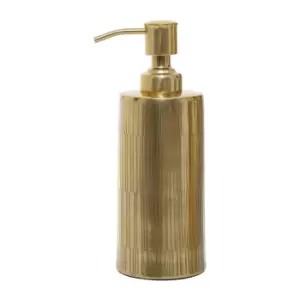 image of 200ml Etched Line Gold Finish Soap Dispenser