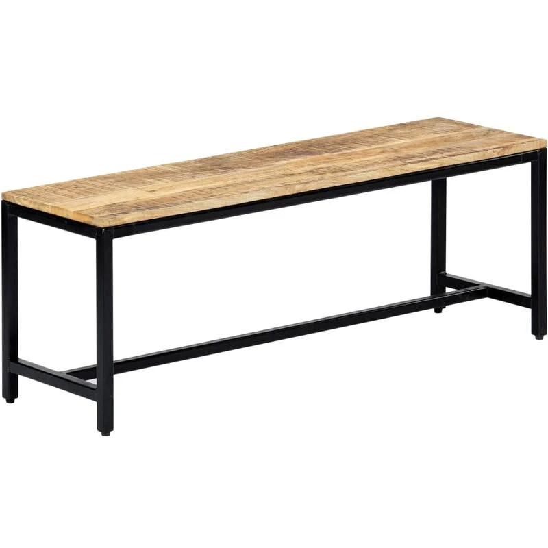 Image of VIDAXL Dining Bench 120cm Solid Rough Mango Wood Vidaxl 8719883549965