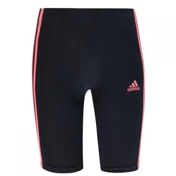 Image of adidas Girls 3-Stripes Shorts Kids - Navy/Pink
