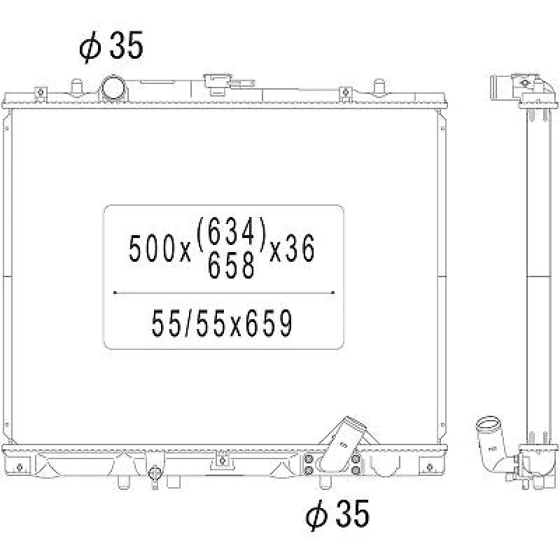 Image of Engine radiator DIEDERICHS DCM2501