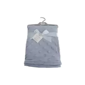 image of Star Embossed Baby Wrap (75 x 100cm) (Sky Blue) - Sky Blue - Snuggle Baby