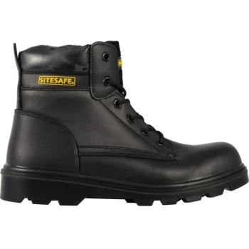 Image of Black Trucker Safety Boots - Size 10 - Sitesafe