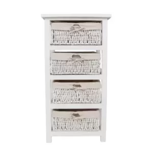 Image of Interiors by PH 4 Maize Baskets White Storage Unit