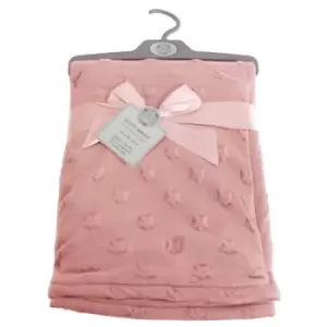 image of Snuggle Baby Star Embossed Baby Wrap (75 x 100cm) (Pink)