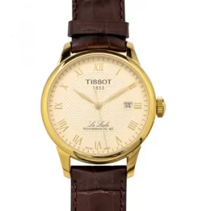 Image of T-Classic Le Locle Powermatic 80 Automatic Ivory Dial Mens Watch