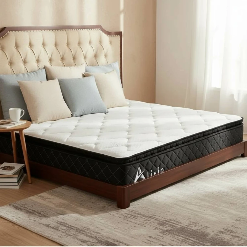 Image of Alivio Breathable Soft Knitted Microfiber Mattress with 7-Zone Support in White Size: King White Unisex King