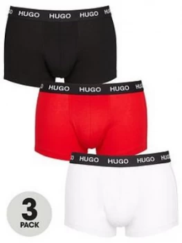 Image of Hugo Boss 3 Pack Trunks Black/Red/White Size 2XL Men