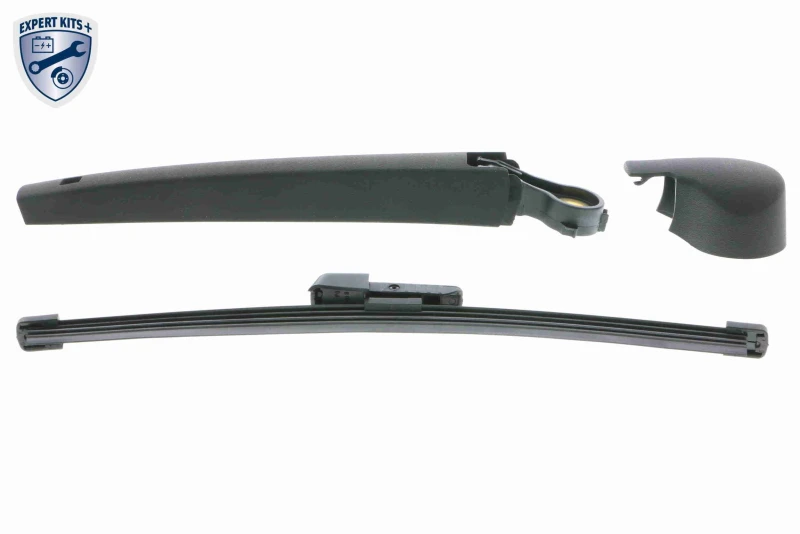 Image of VAICO V10-3465 Wiper Arm Set, window cleaning with integrated wiper blade GRP (Glass fibre Reinforced Plastic), PBT Wiper Arm Set,window cleaning (654