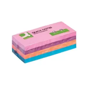 Image of Q-Connect Rainbow Brilliant Pad 38x51mm 100 Sheets Assorted (Pack of 12)