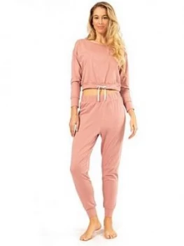 image of Dorina Tie Waist Pyjama Top - Pink