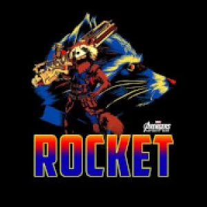 Image of Avengers Rocket Womens T-Shirt - Black