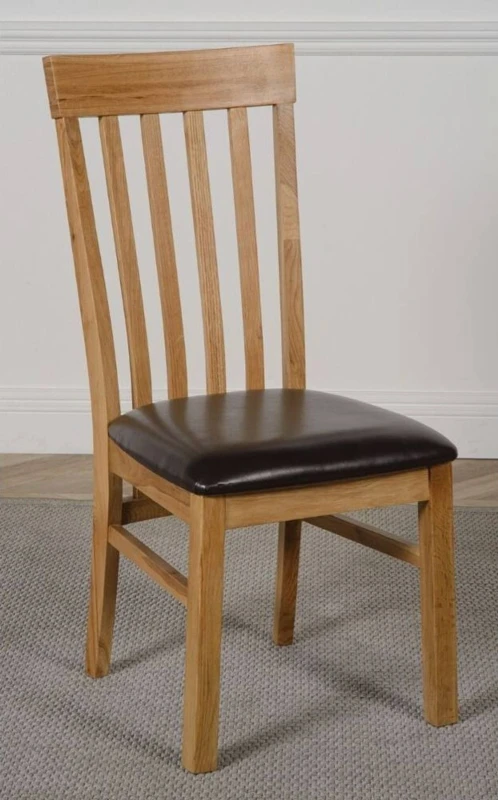 Image of Thats Furniture Harvard Solid Oak Dining Chairs for Dining Room or Kitchen in Brown Brown Unisex