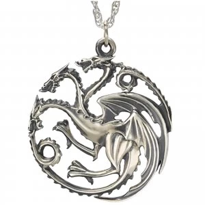 Image of Game of Thrones House Targaryen Sterling Silver Pendant