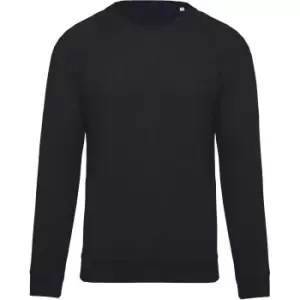 image of Kariban Mens Organic Raglan Sweatshirt (L) (French Navy Heather)